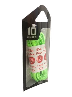 10 Seconds ® Athletic Oval Laces | Neon Green