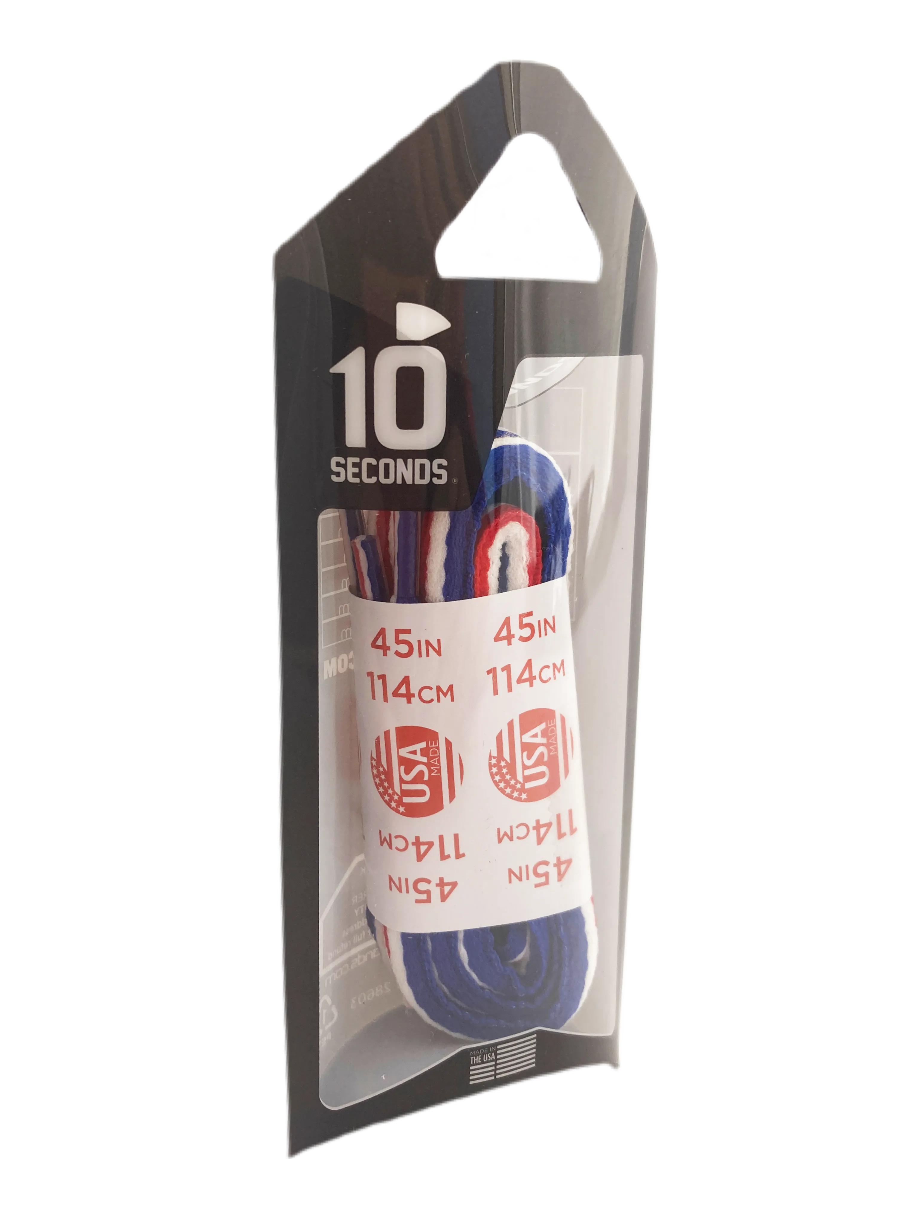 10 Seconds ® Athletic Oval Laces | Red/White/Blue