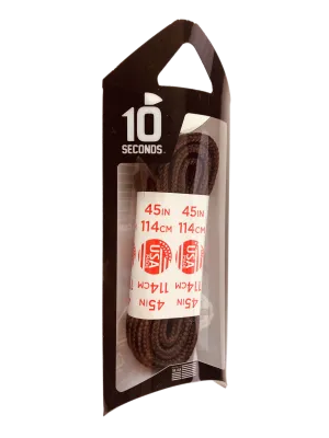 10 Seconds ® Athletic Round Laces | Brown