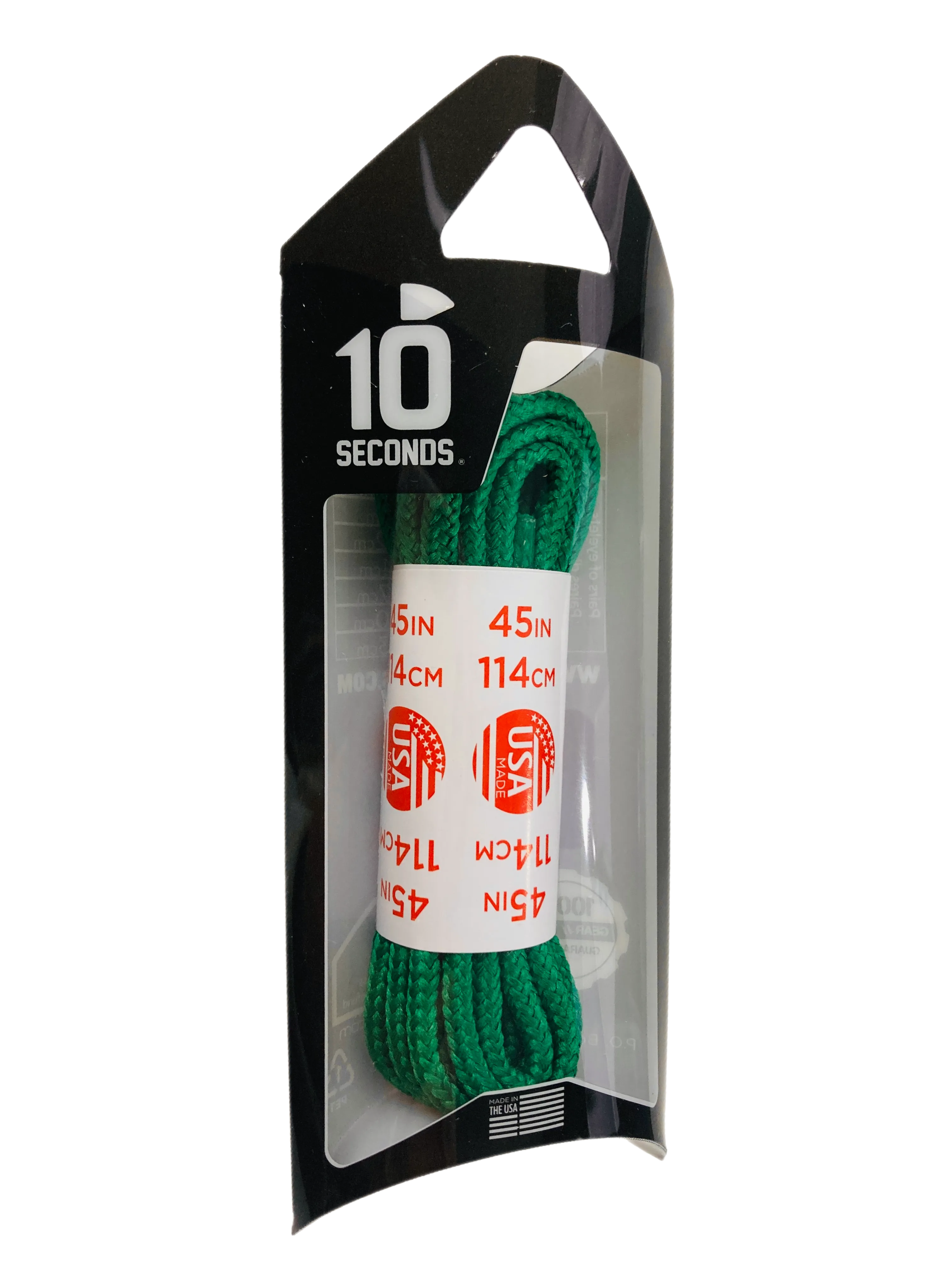 10 Seconds ® Athletic Round Laces | Kelly Green