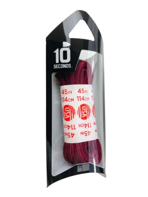 10 Seconds ® Athletic Round Laces | Maroon