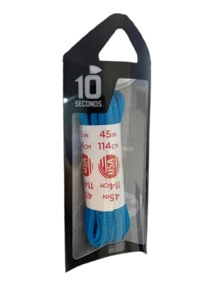 10 Seconds ® Athletic Round Laces | Neon Blue