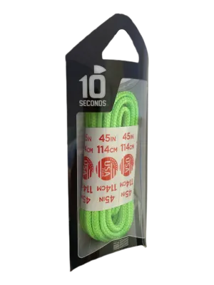 10 Seconds ® Athletic Round Laces | Neon Green