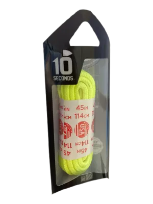 10 Seconds ® Athletic Round Laces | Neon Yellow