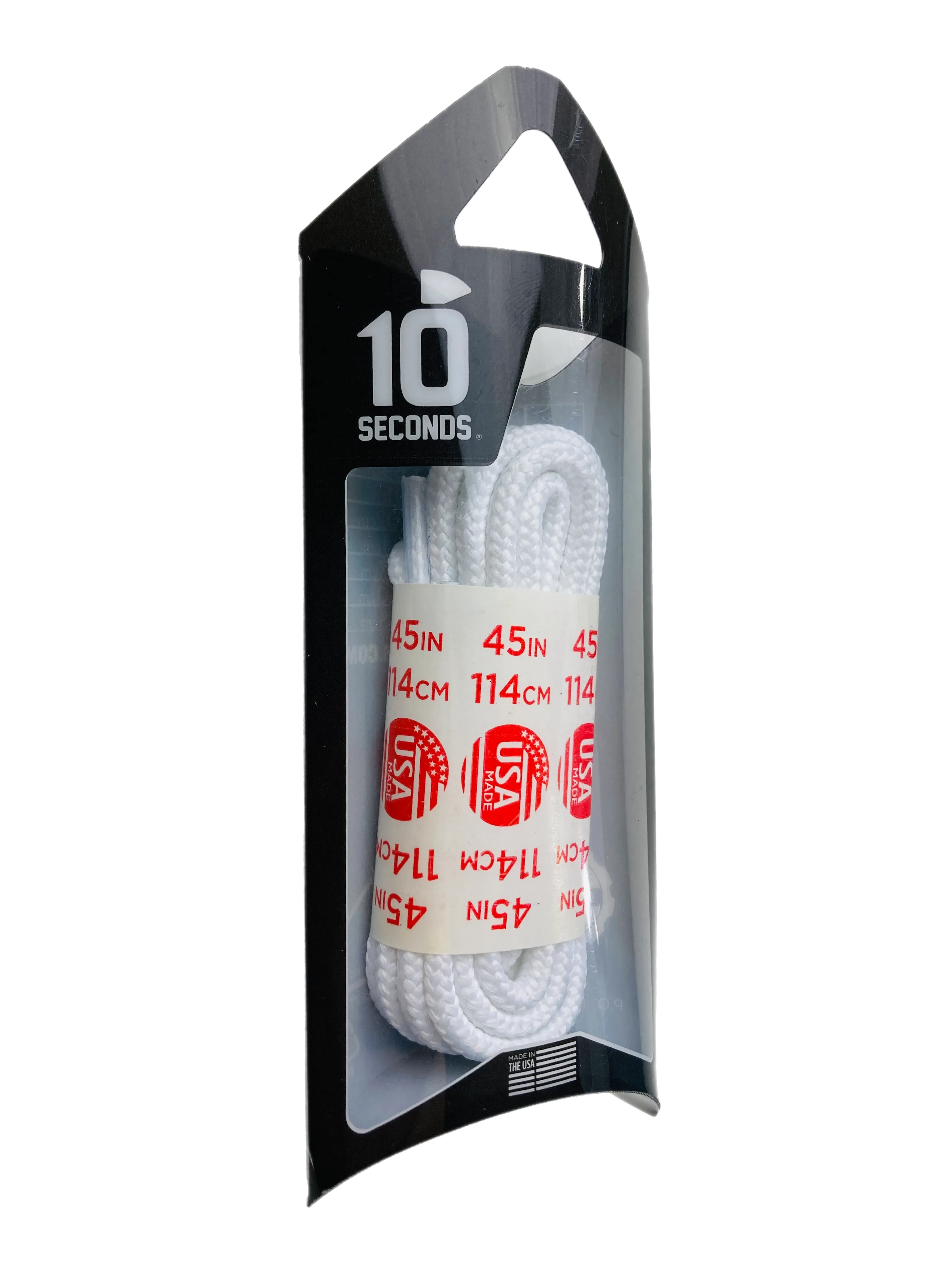 10 Seconds ® Athletic Round Laces | White