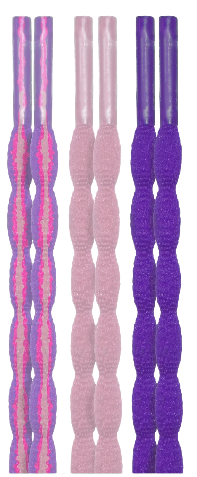 10 Seconds® Classic Bubble Laces | Multi/Pink/Purple Multi-Pack