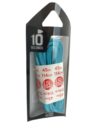 10 Seconds ® Reflexall ® Athletic Oval Laces |  Pastel Teal Reflective