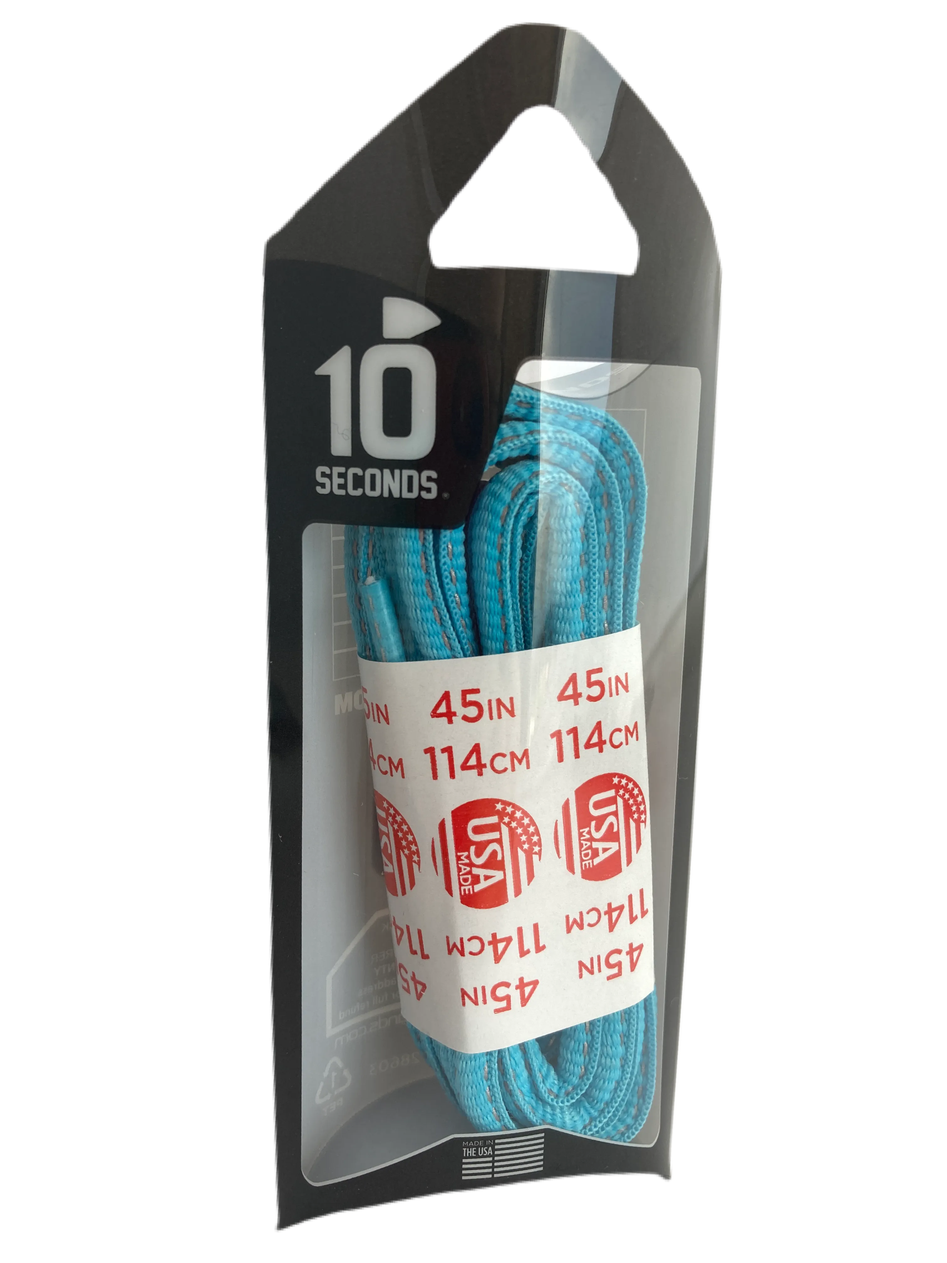 10 Seconds ® Reflexall ® Athletic Oval Laces |  Pastel Teal Reflective