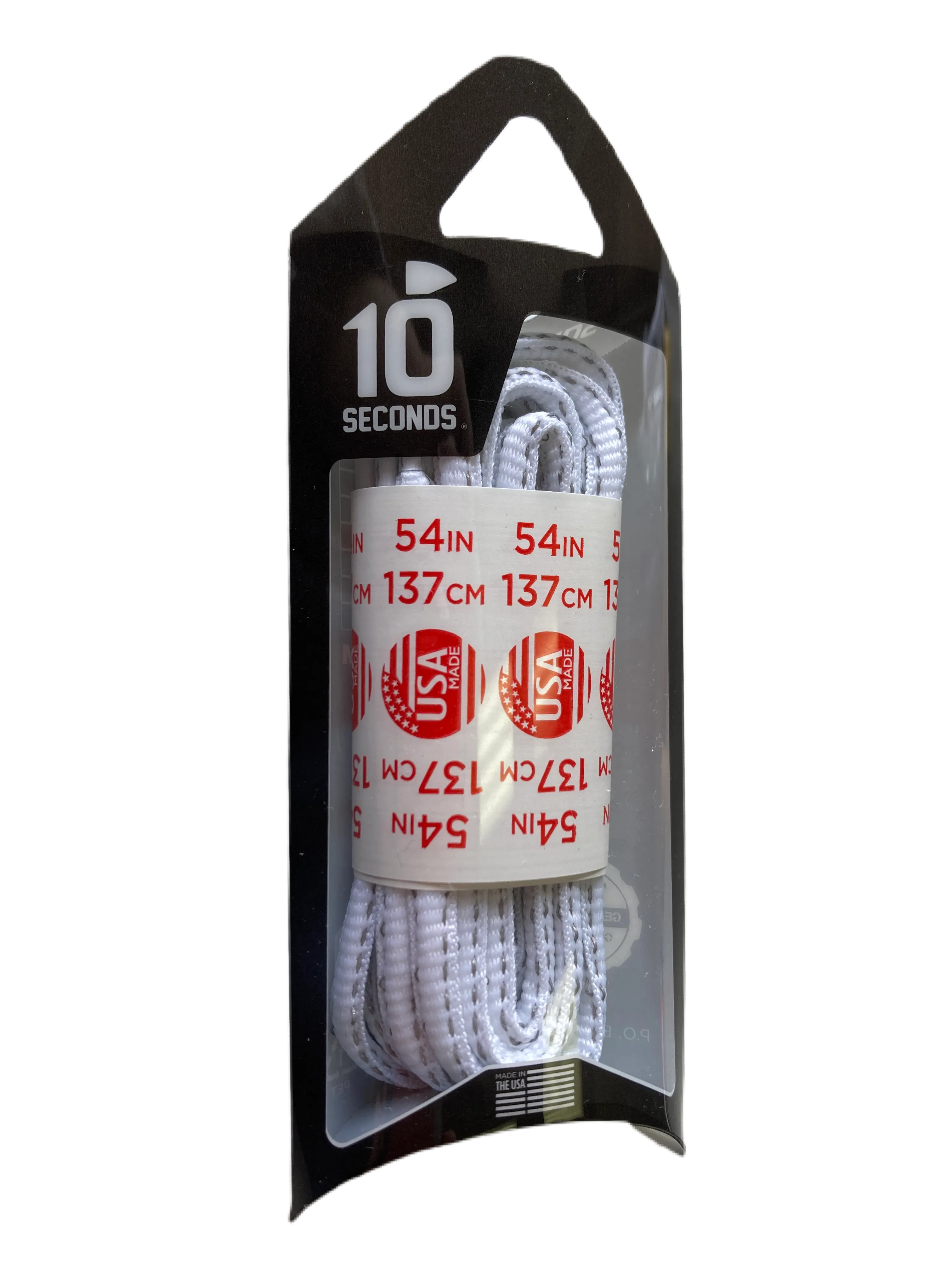 10 Seconds ® Reflexall ® Athletic Oval Laces | White Reflective