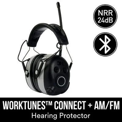 3M WorkTunes Connect Headset with AM/FM Radio & Bluetooth