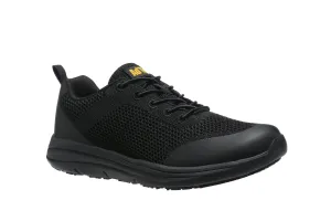 AdTec-Lite Women's Light Weight Non-Slip Black Work Sneaker Black