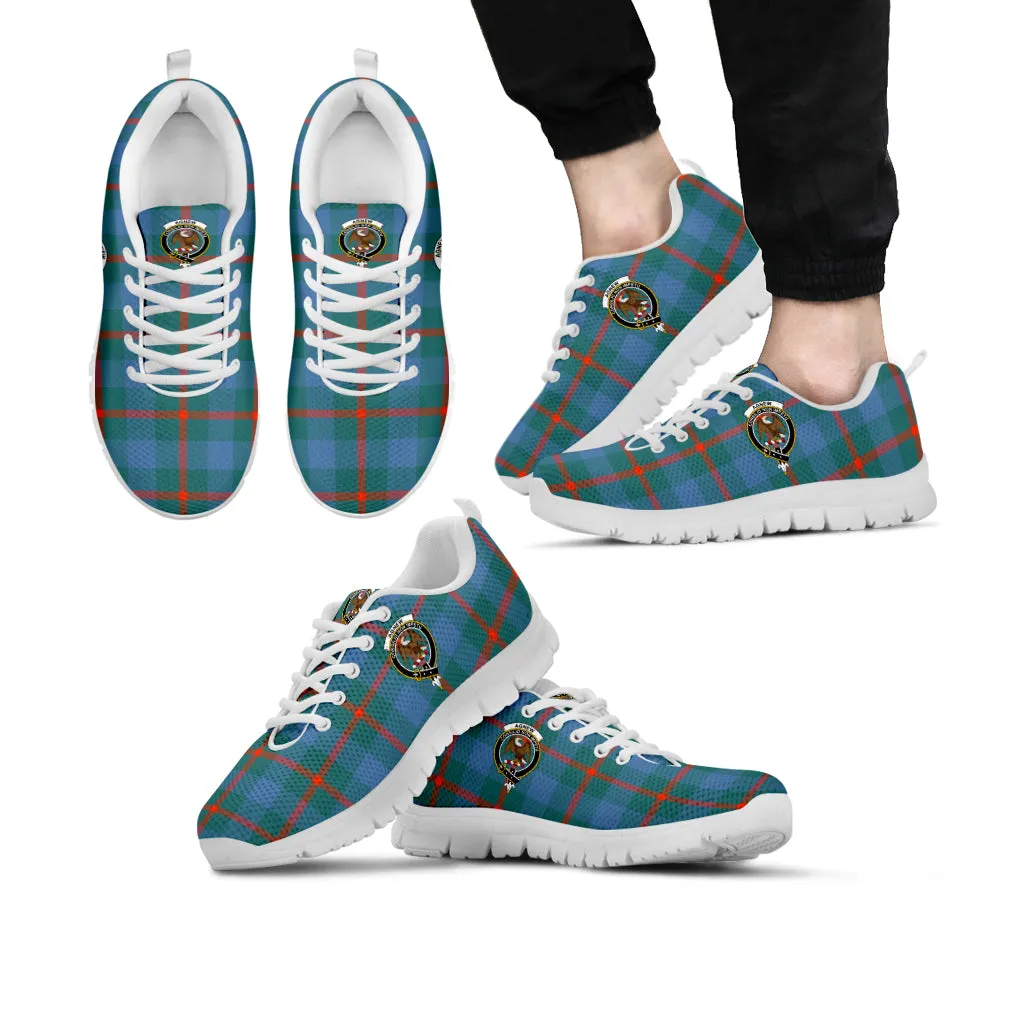 Agnew Ancient Tartan Sneakers with Family Crest