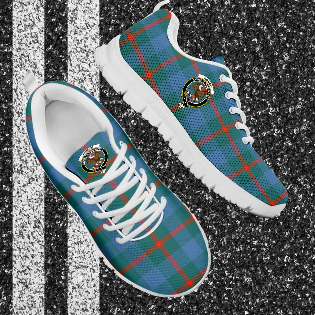 Agnew Ancient Tartan Sneakers with Family Crest