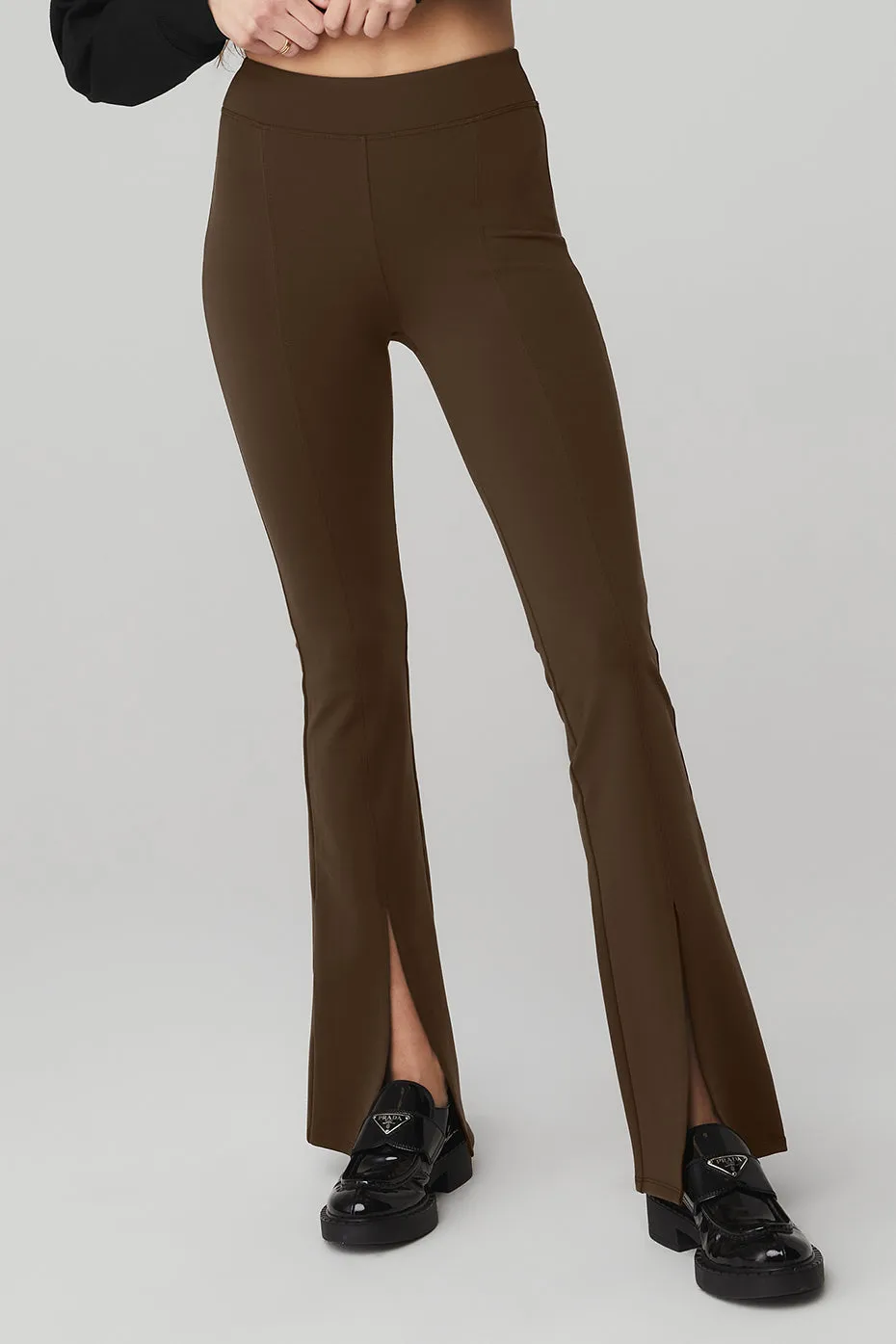 Airbrush High-Waist 7/8 Flutter Legging - Espresso