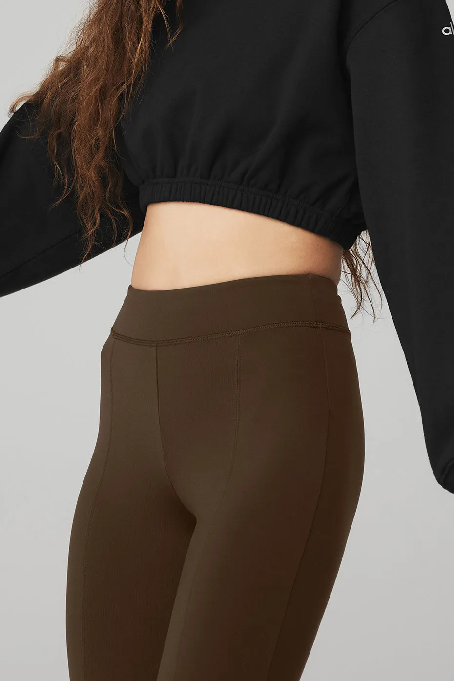 Airbrush High-Waist 7/8 Flutter Legging - Espresso