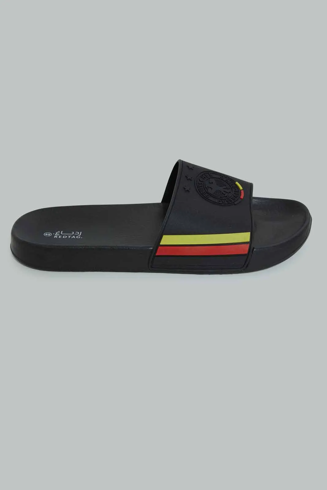 Boys Black Germany Embossed Slide