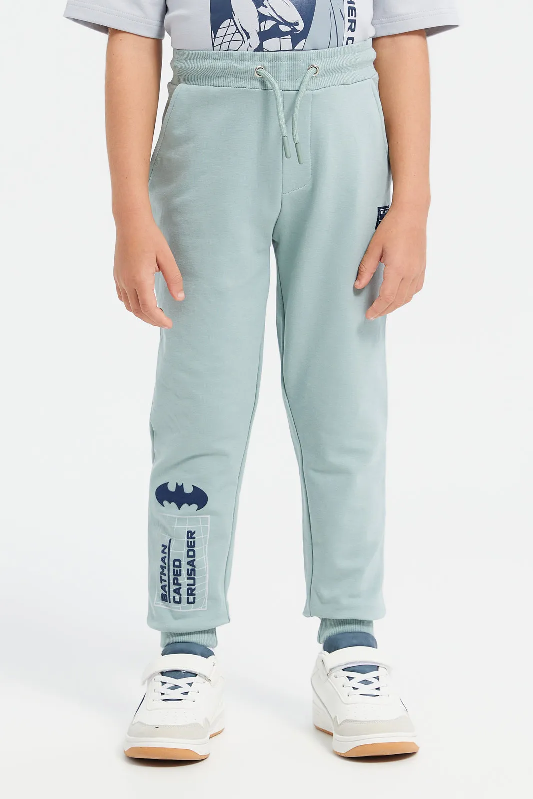 Boys Green Batman Print Jogging Pants