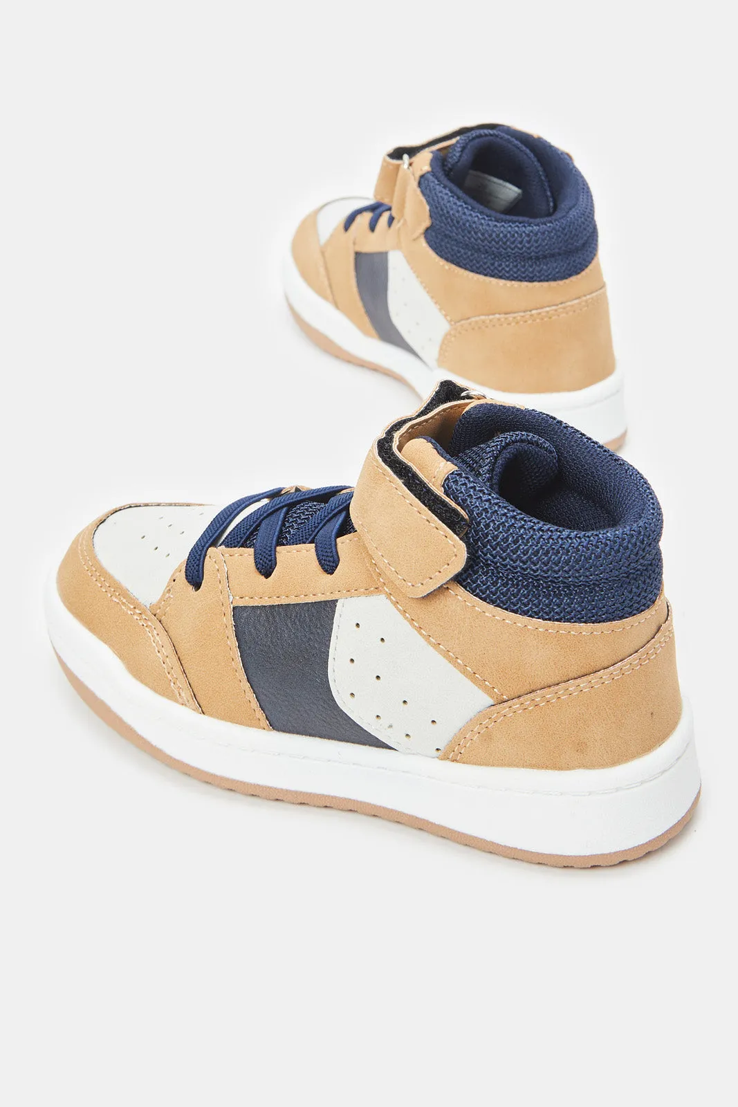 Boys Multicolour Material Block High Top