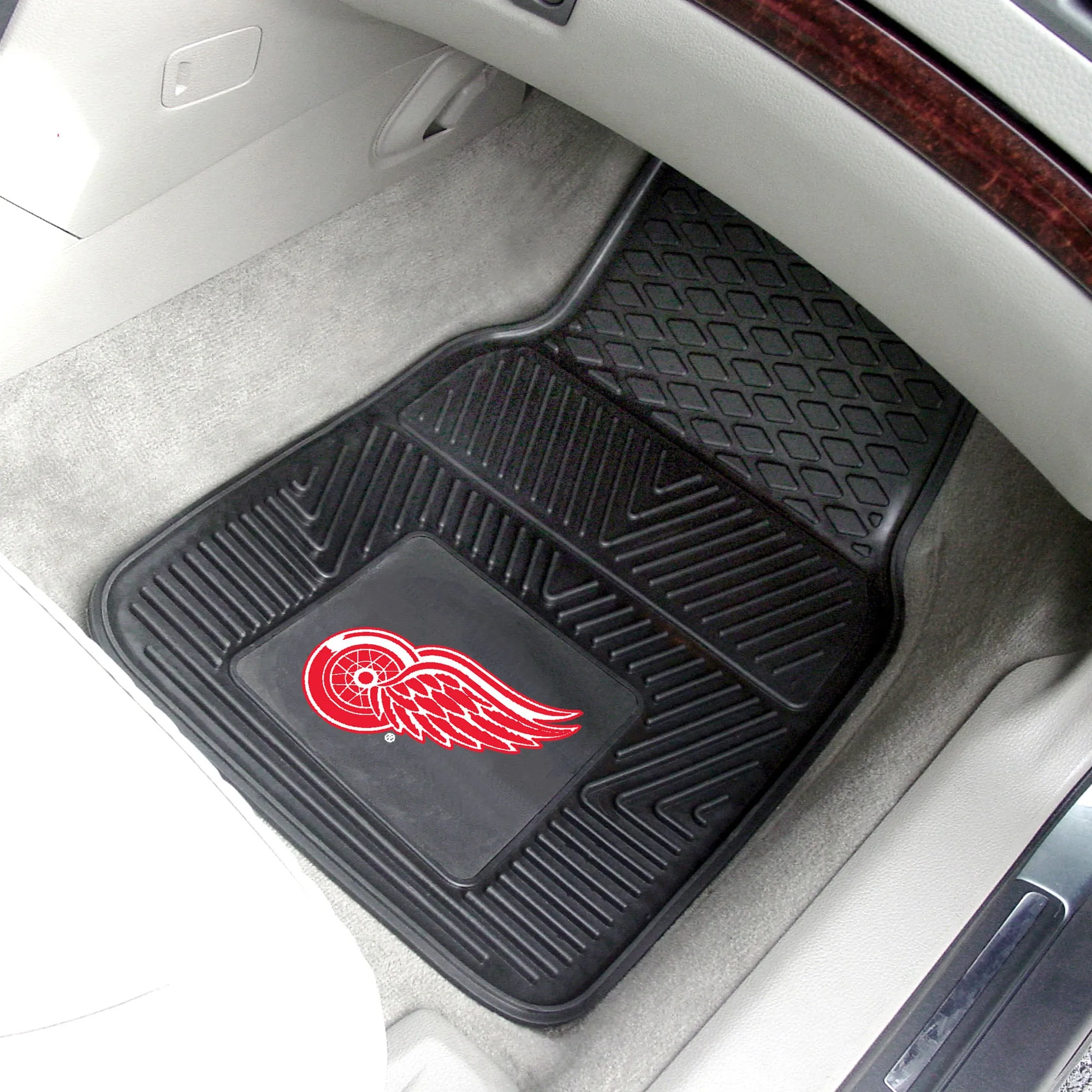 Detroit Red Wings Heavy Duty Car Mat Set - 2 Pieces