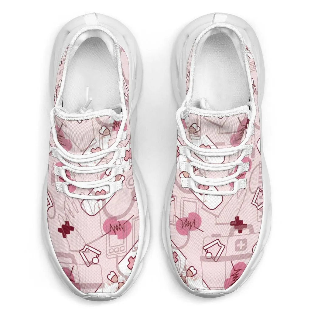 Doctor/Nurse Pink Heartbeat Sneakers