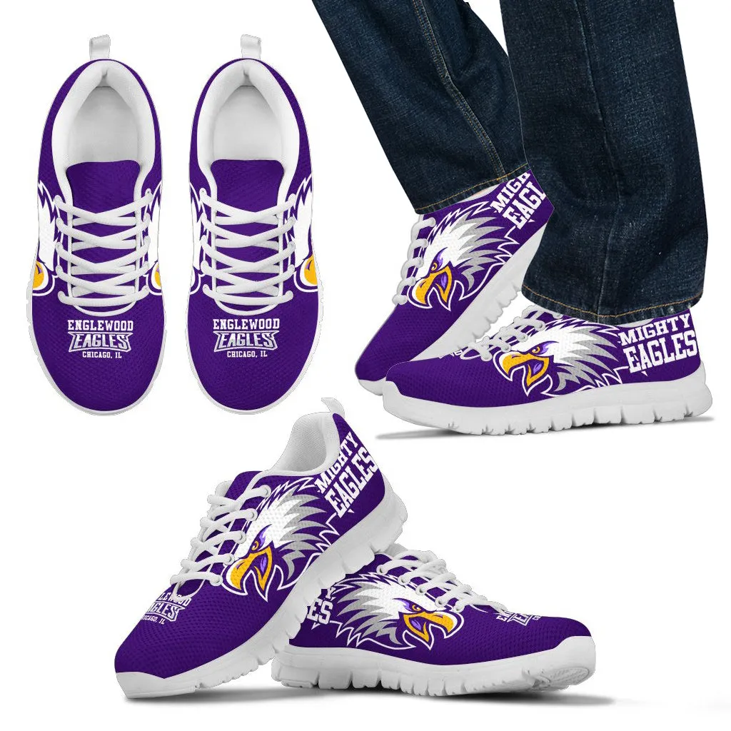 Englewood H.S. Chgo Sneaker- Purple Eagle-Blk_Men