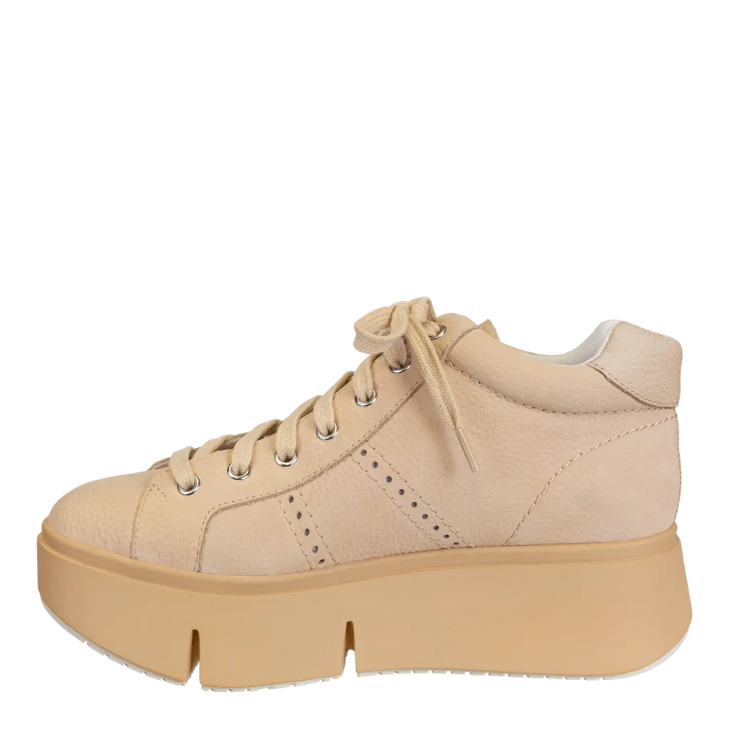 ESSEX in BEIGE Platform High Top Sneakers