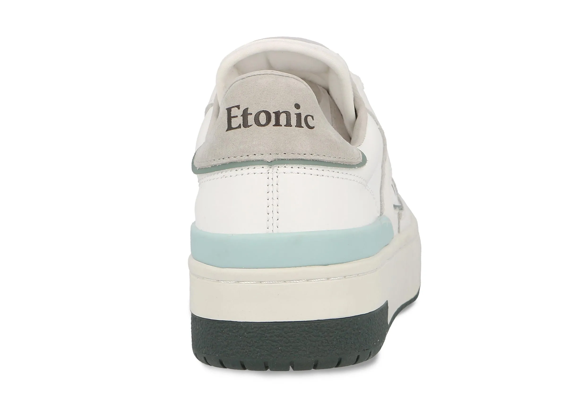 Etonic B481 sneakers in grey suede leather toebox, white leather with white midsole, blue bottom outsole and baby blue details.