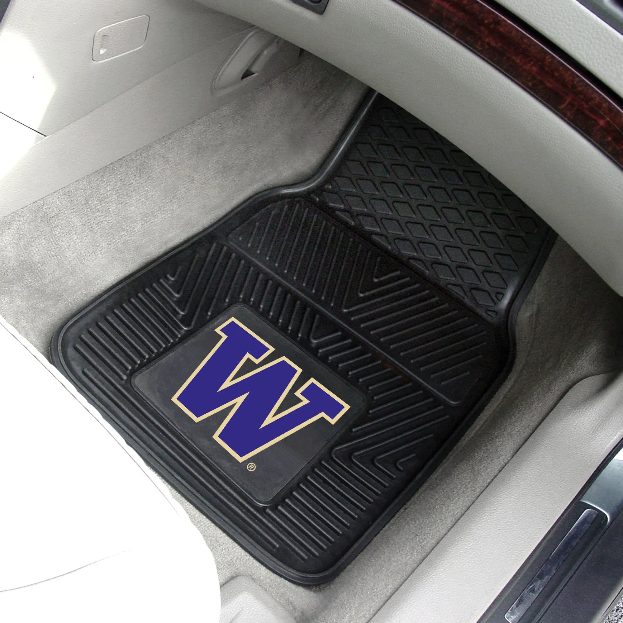 Fanmats Washington Huskies Heavy Duty Car Mat Set - 2 Pieces