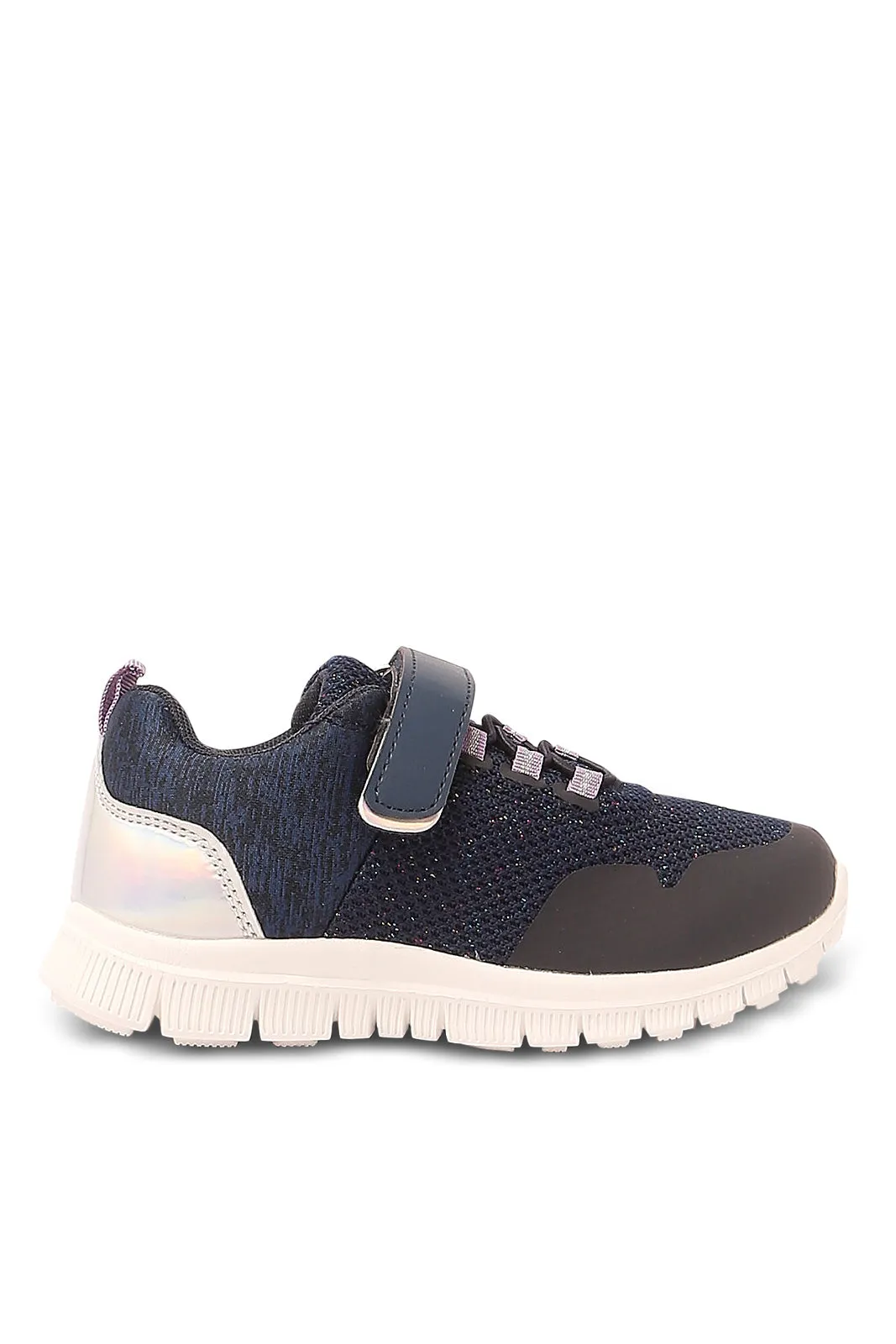 Girls Navy Velcro Strap Trainer