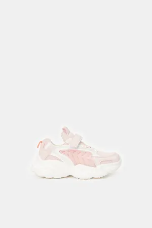 Girls Pink Chunky Trainers