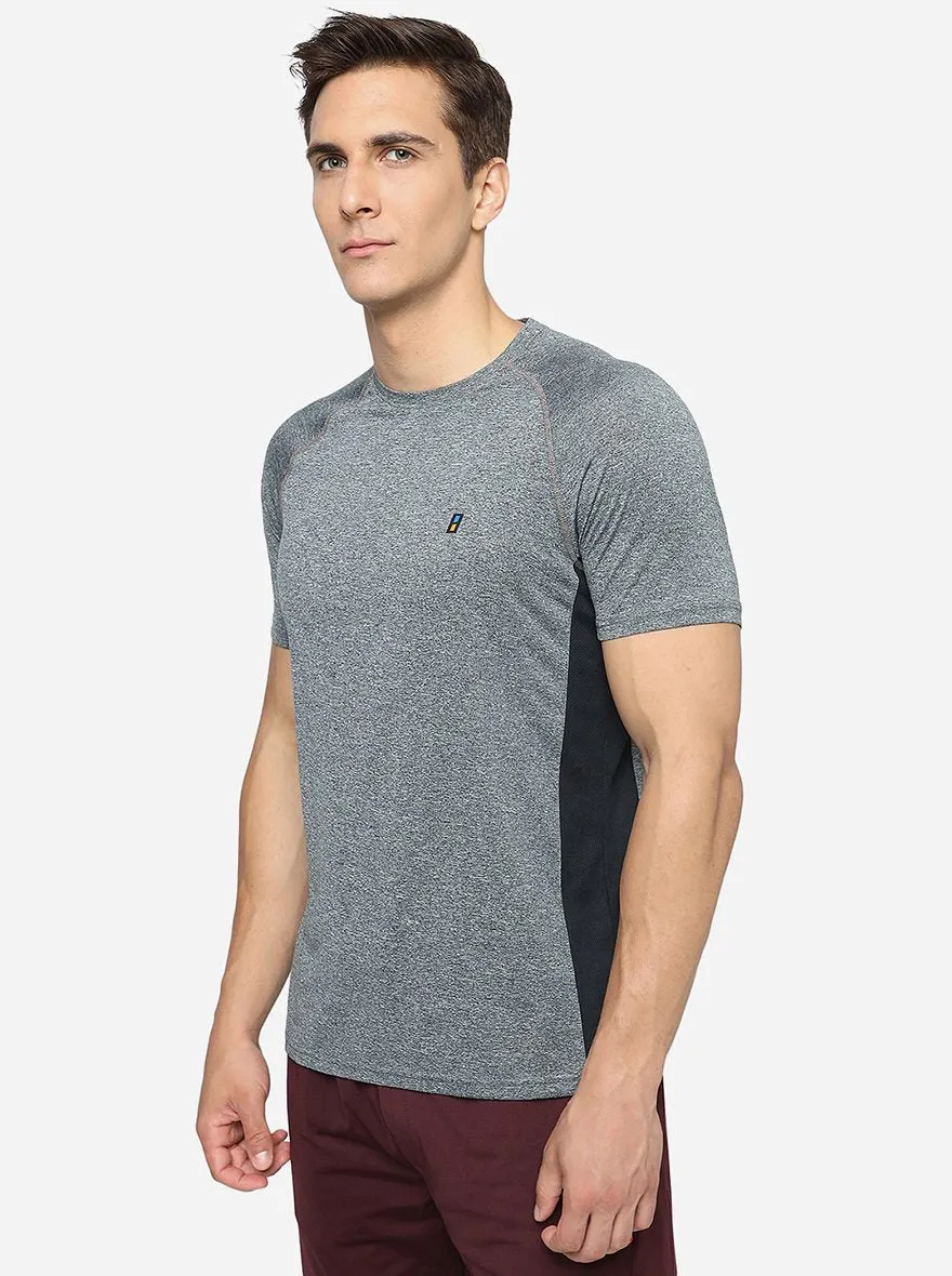 Grey Solid Slim Fit T-Shirt | Jade Play