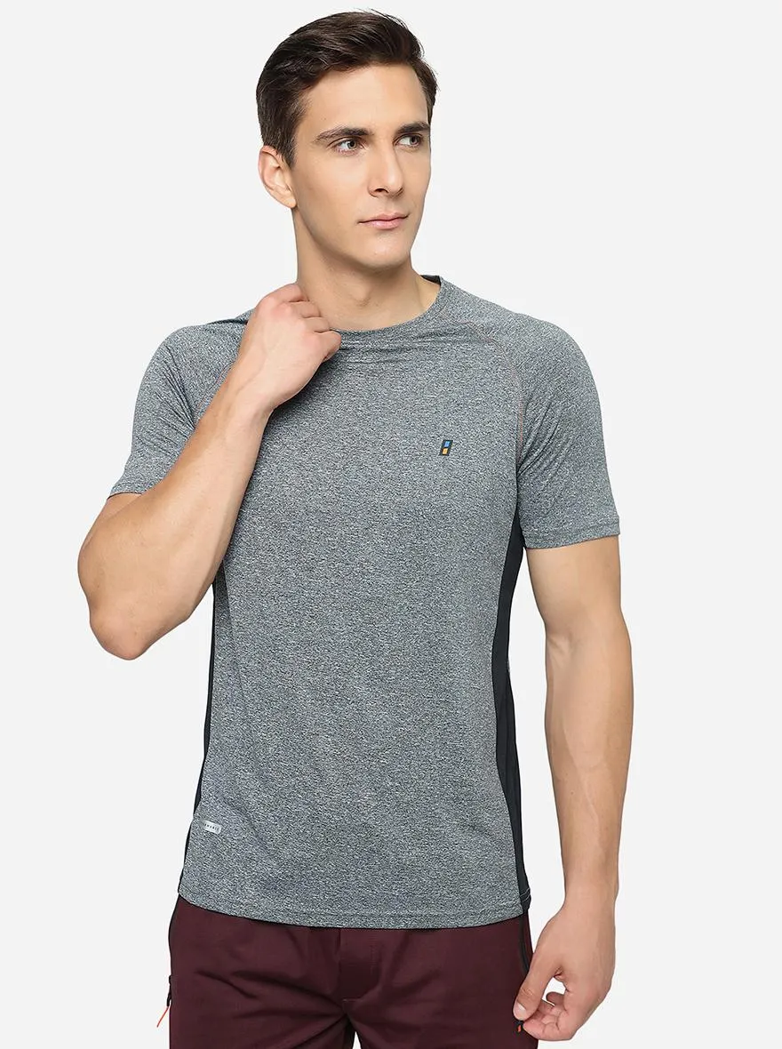 Grey Solid Slim Fit T-Shirt | Jade Play