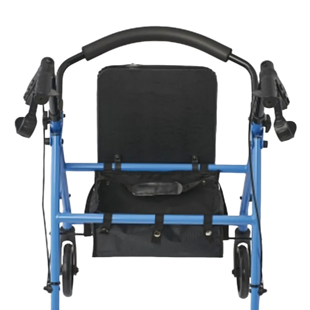 Light Blue Comfort Folding Steel Rollator Walker