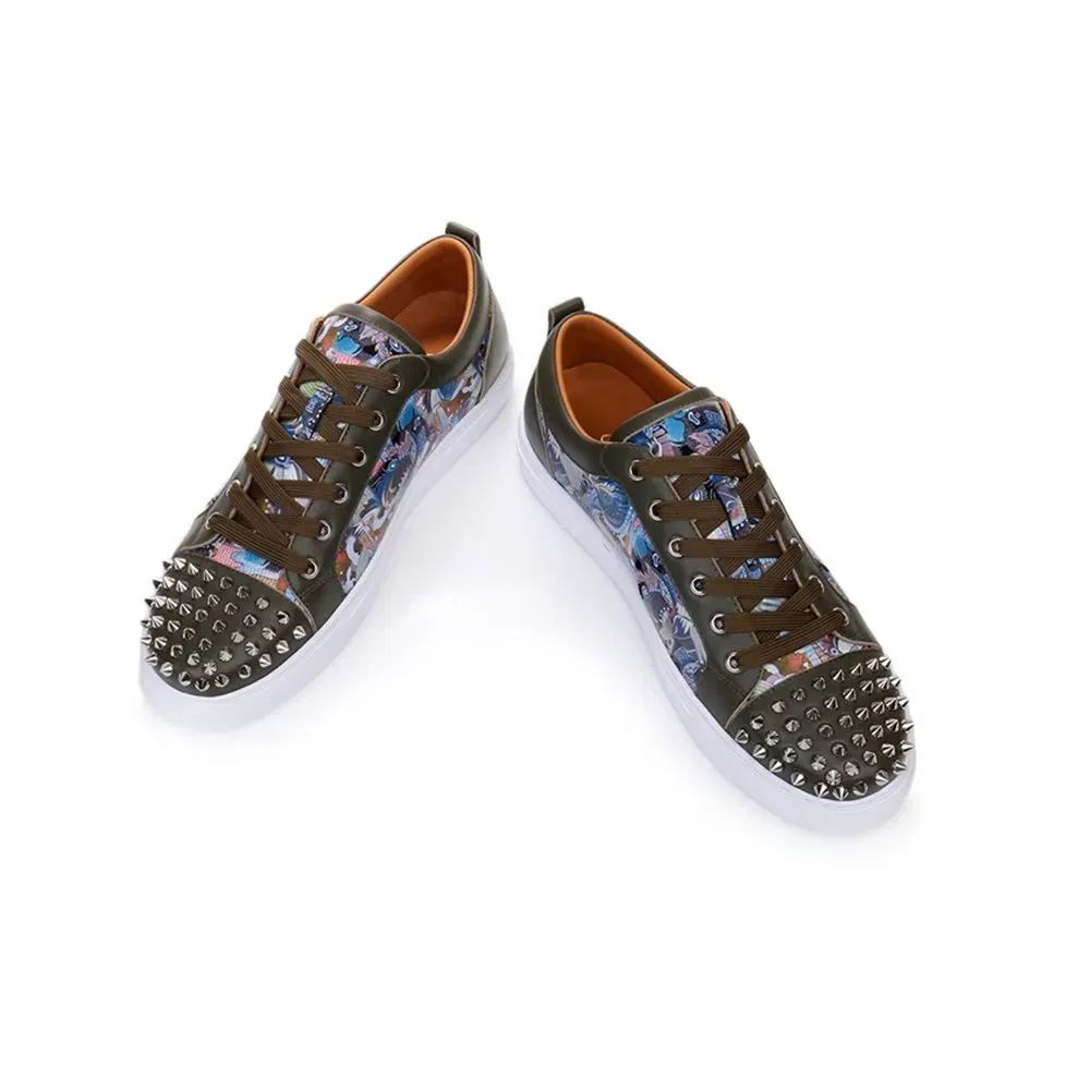 LuxeLeather Exotic Lace-up Sneakers