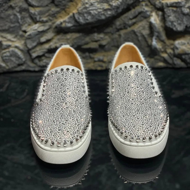 LuxeLeather Exotic Slip On Sneakers