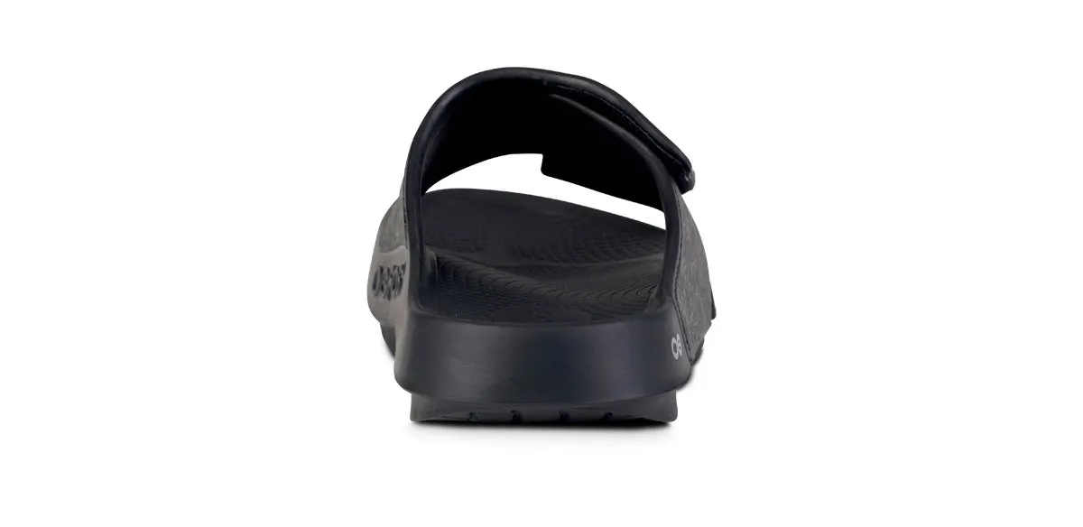 OOFOS OOahh Sport Flex Unisex Slide - Black Labyrinth