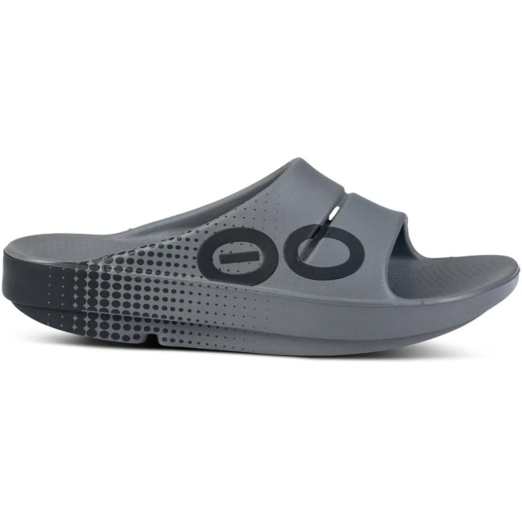 OOFOS Women's OOahh Sport Slide - Slate Matrix