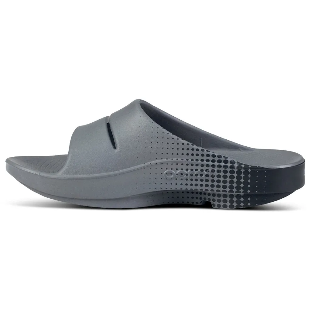 OOFOS Women's OOahh Sport Slide - Slate Matrix