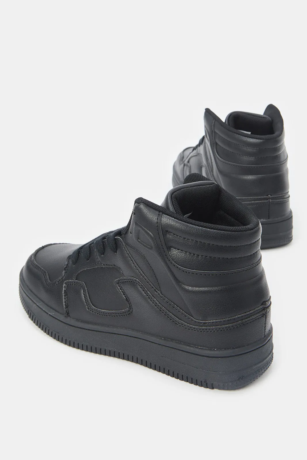 Senior Boys Block High Top Sneakers