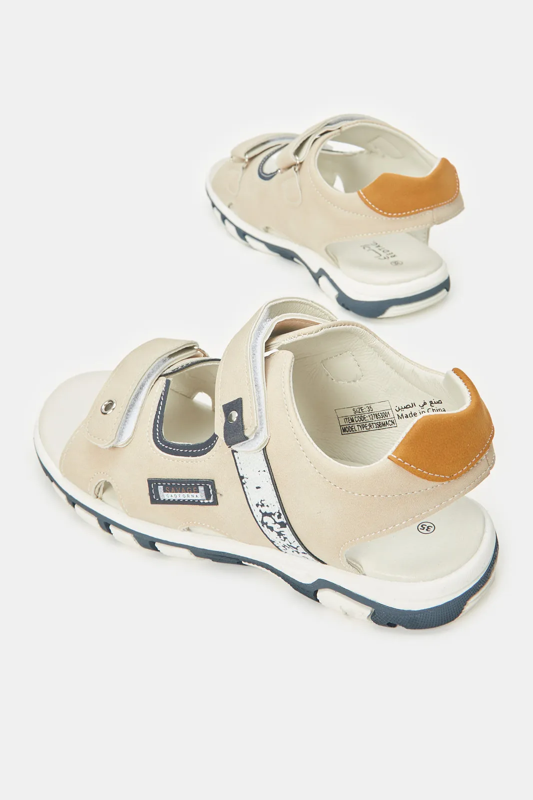 Senior Boys Grey Sporty Sandal