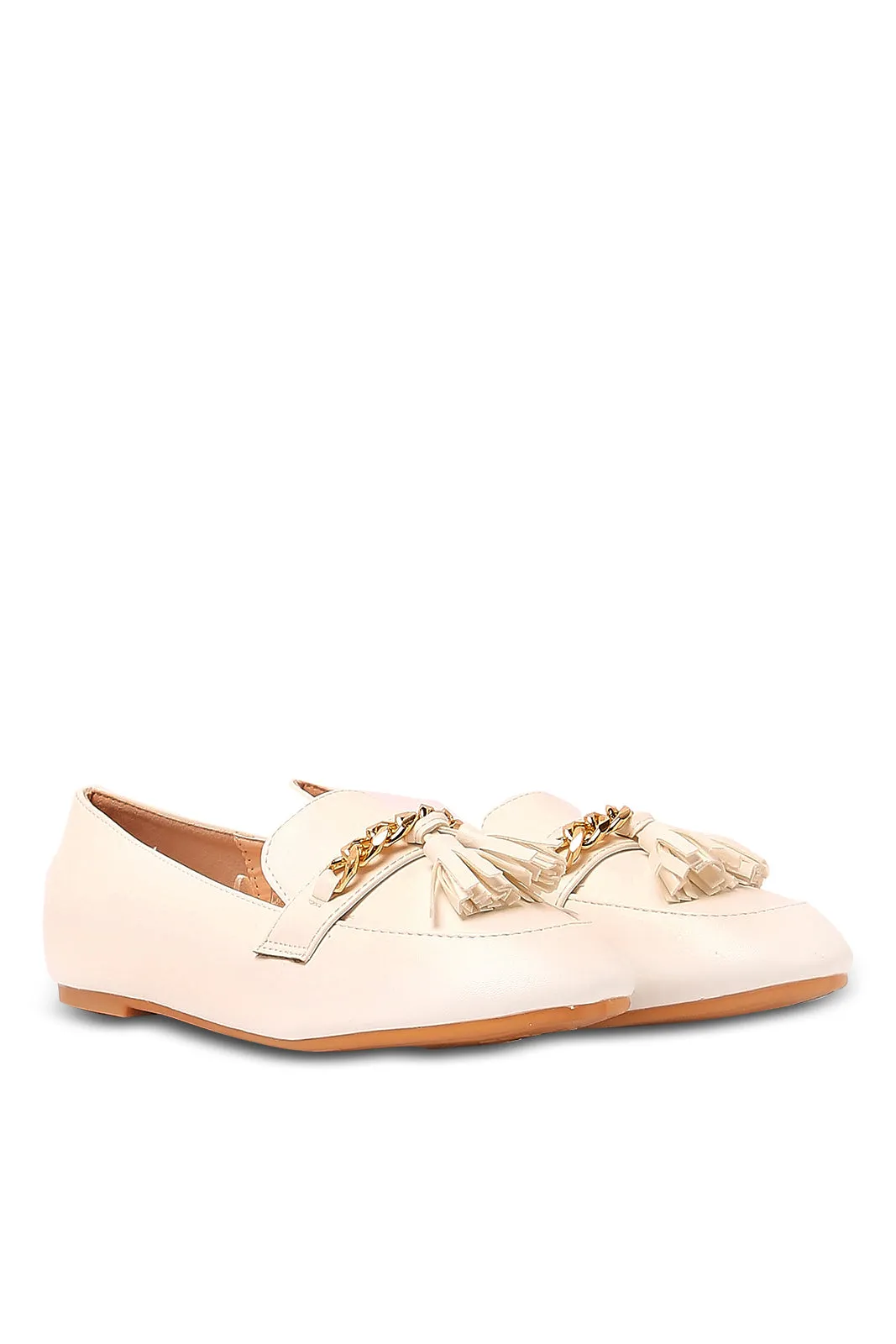 Senior Girls Pink Chain Loafer