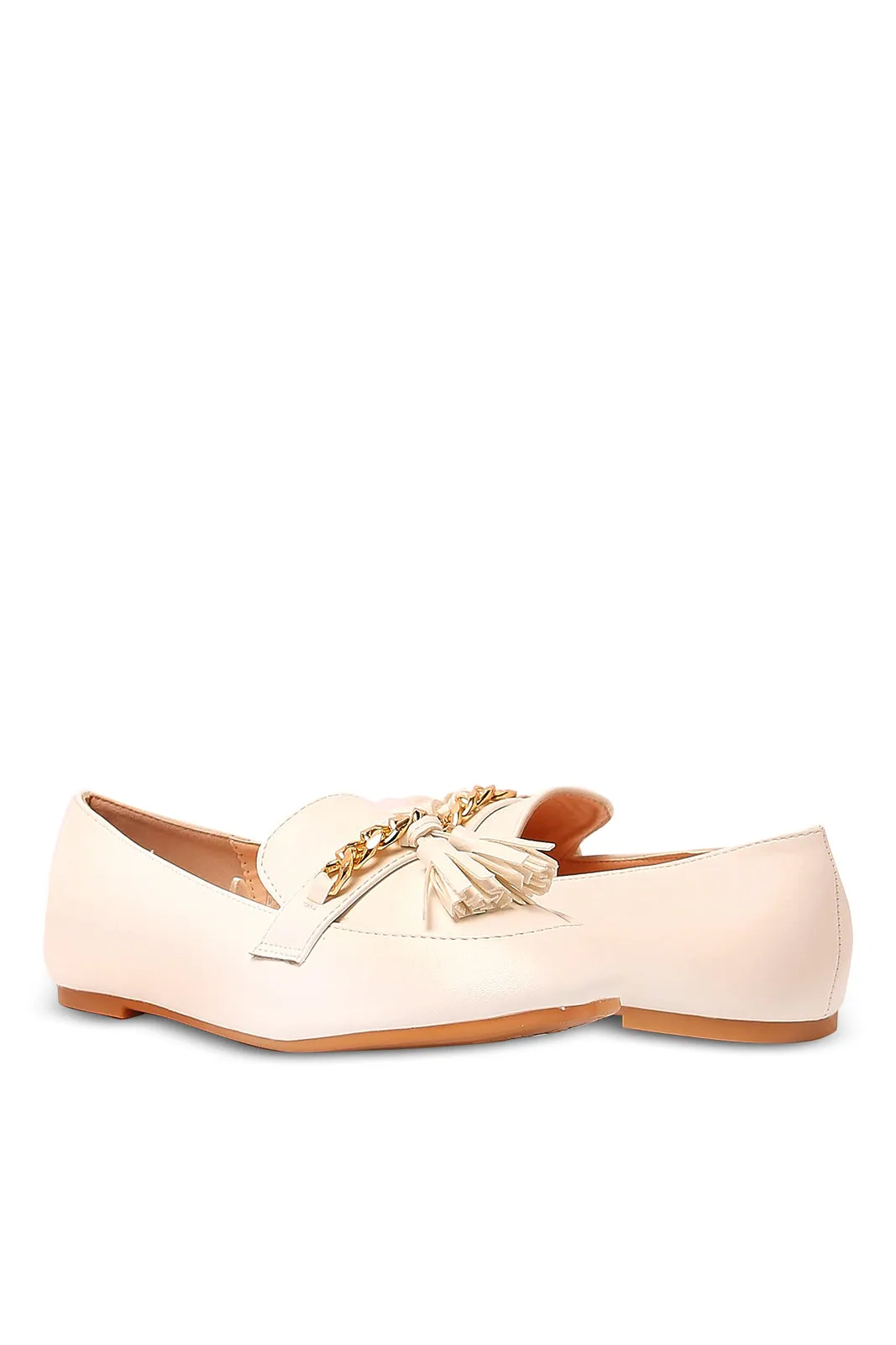 Senior Girls Pink Chain Loafer