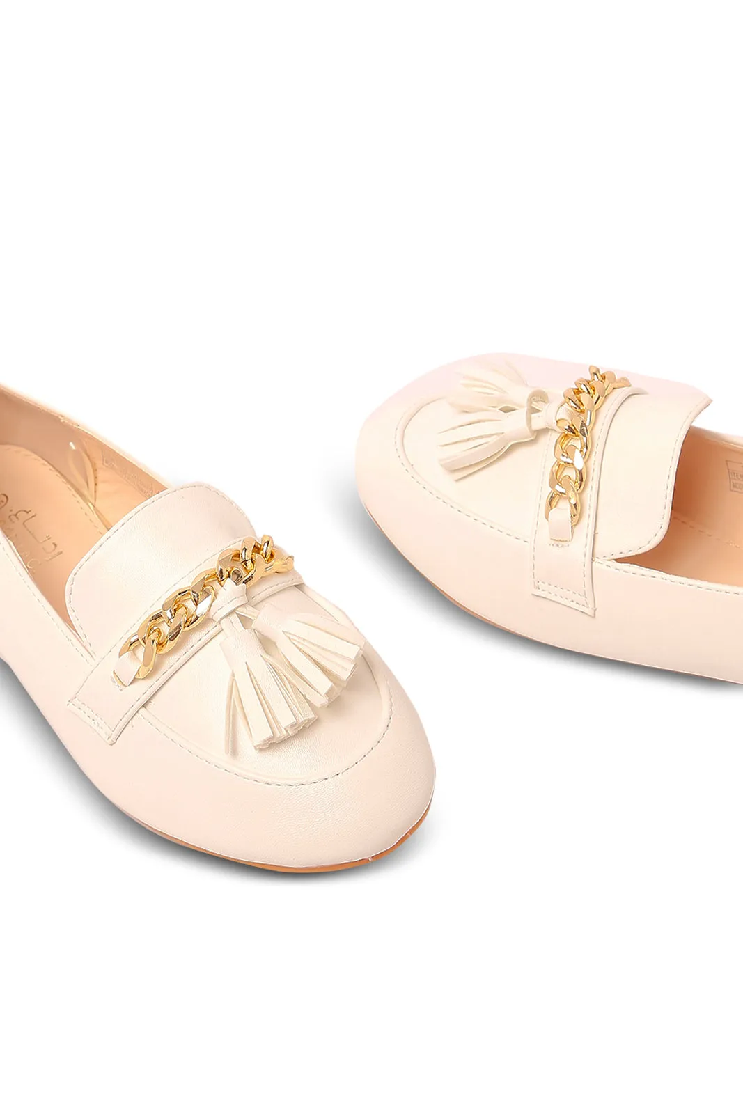 Senior Girls Pink Chain Loafer