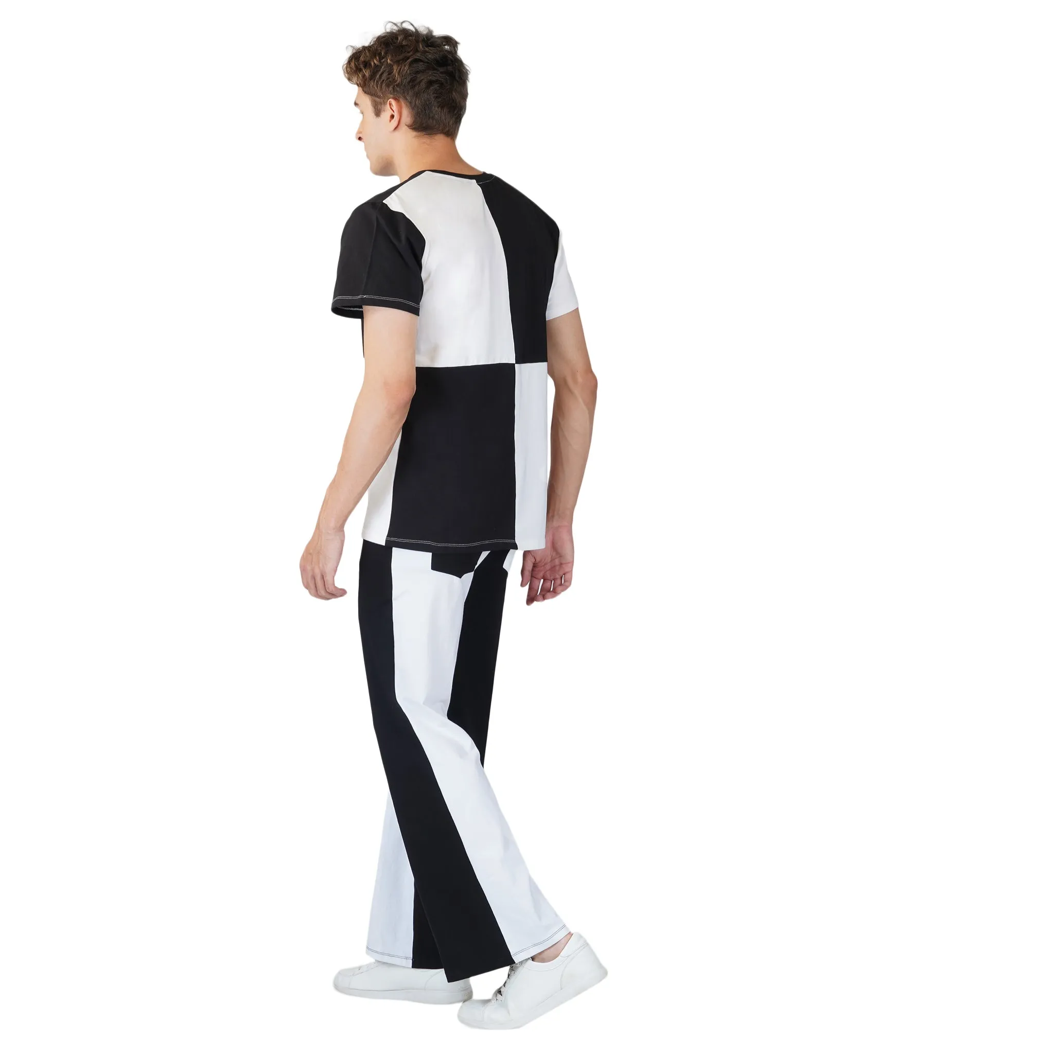 SLAY. Men's Black & White T-shirt & Pants Co-ord Set