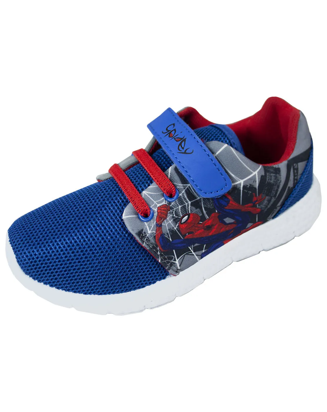 Spider-Man Boy's Kids Casual Grey Blue Trainer Shoes Footwear