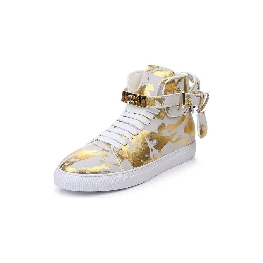 Urban Graffiti Chic Cow Leather High Tops