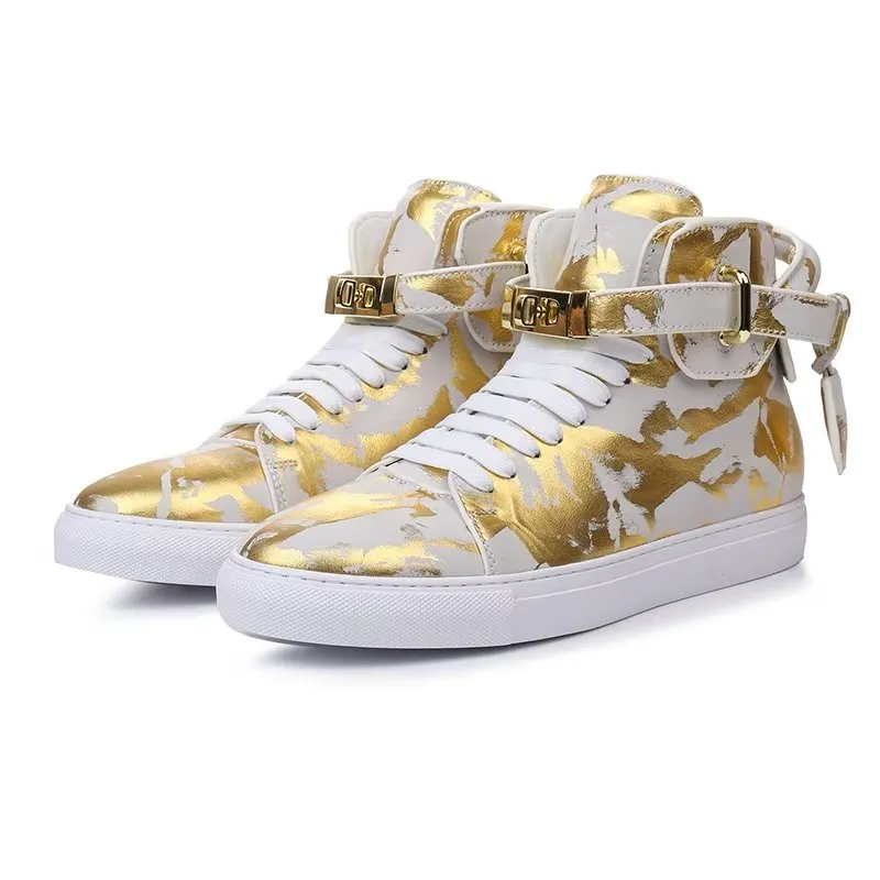 Urban Graffiti Chic Cow Leather High Tops