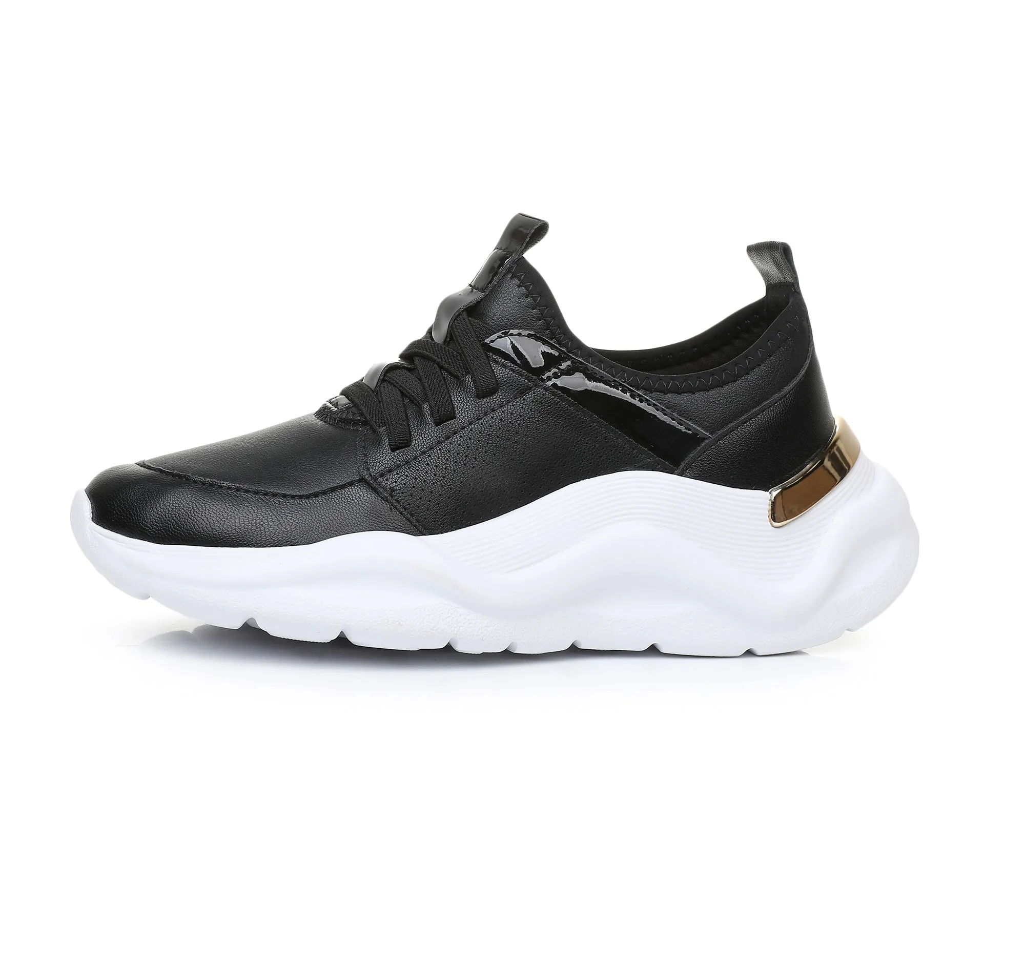 Walk with Ease: Black Lightweight Sneaker Shoe with Arch Support Footbed (939.003)