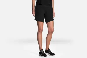 Women's Brooks Chaser 7" Short in Black