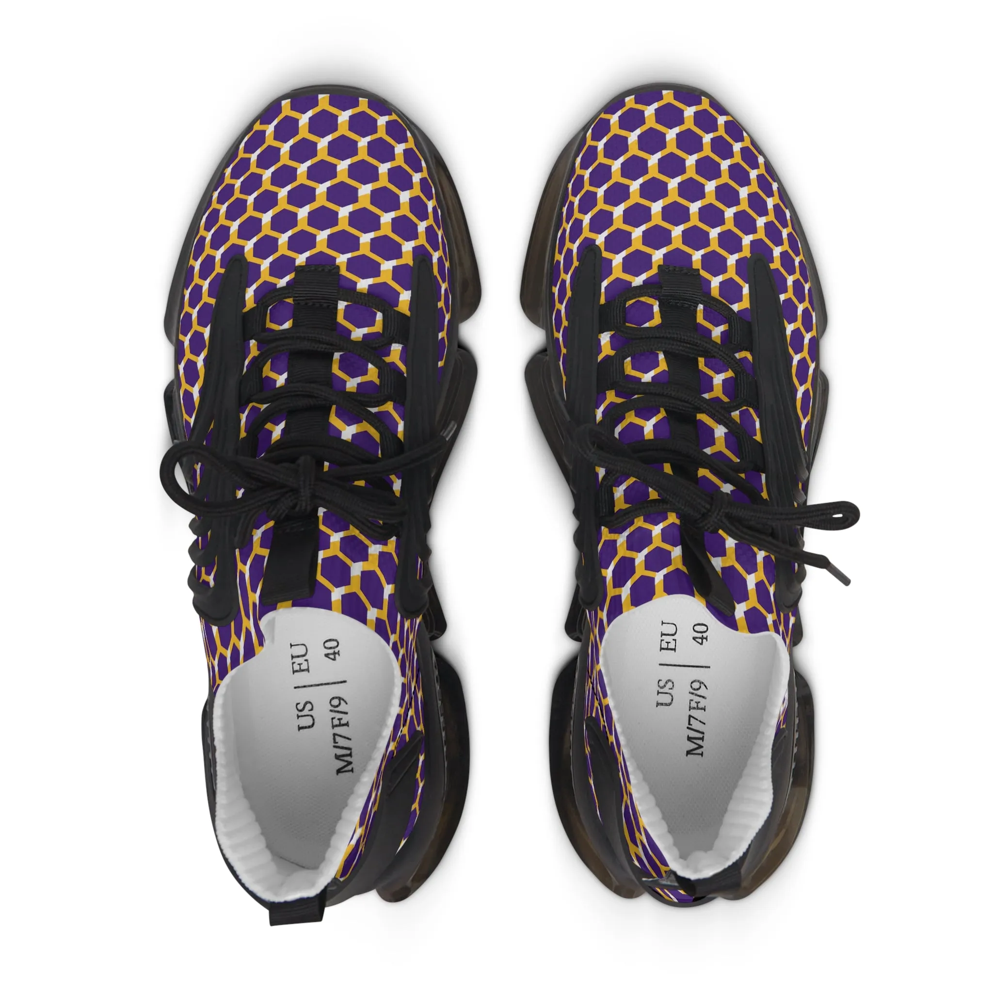 Women's Mesh Sneakers - Purple/Gold Hex